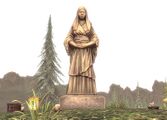 A statue out in the wilderness